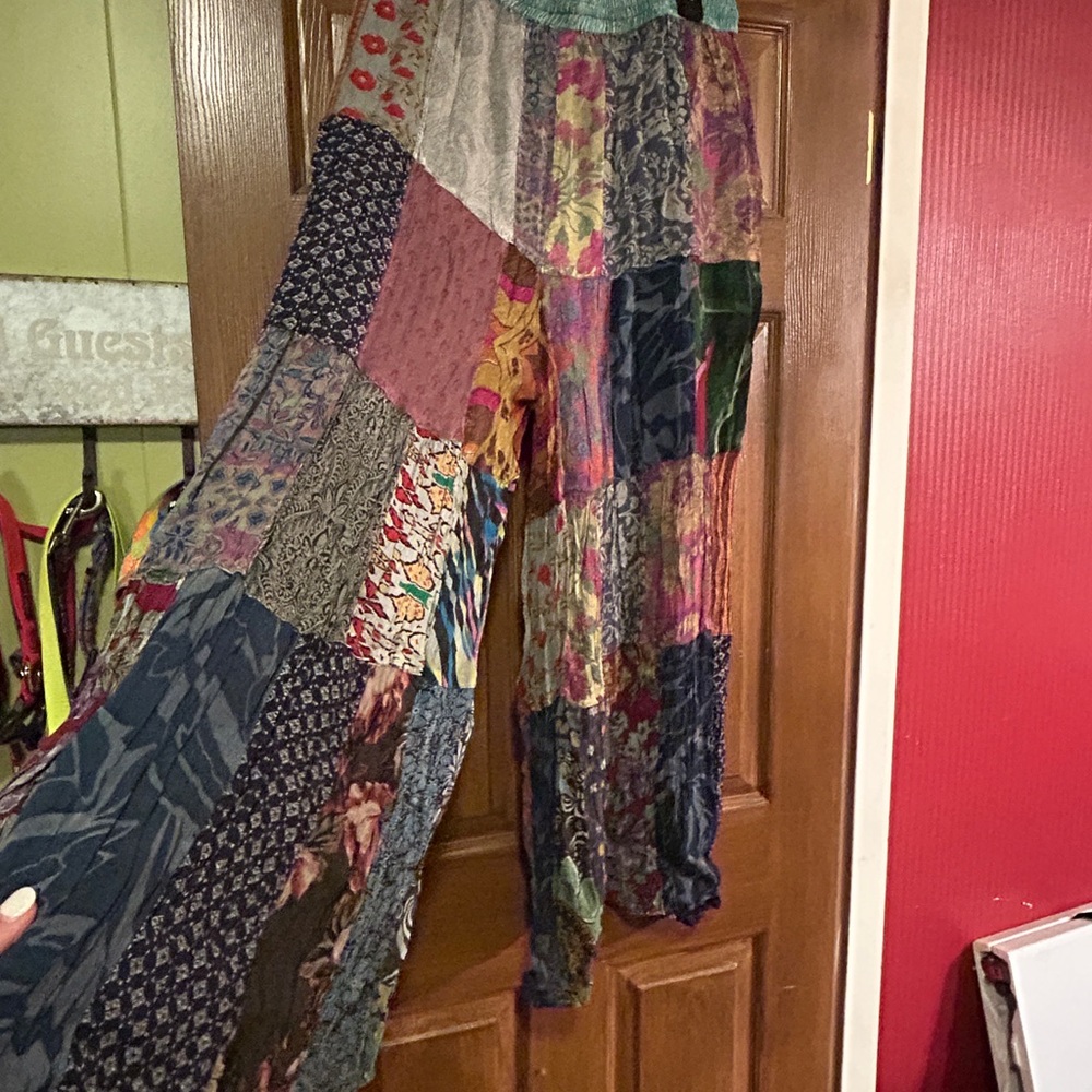 NWT- Young Threads Patchwork pants with Multicolo… - image 5